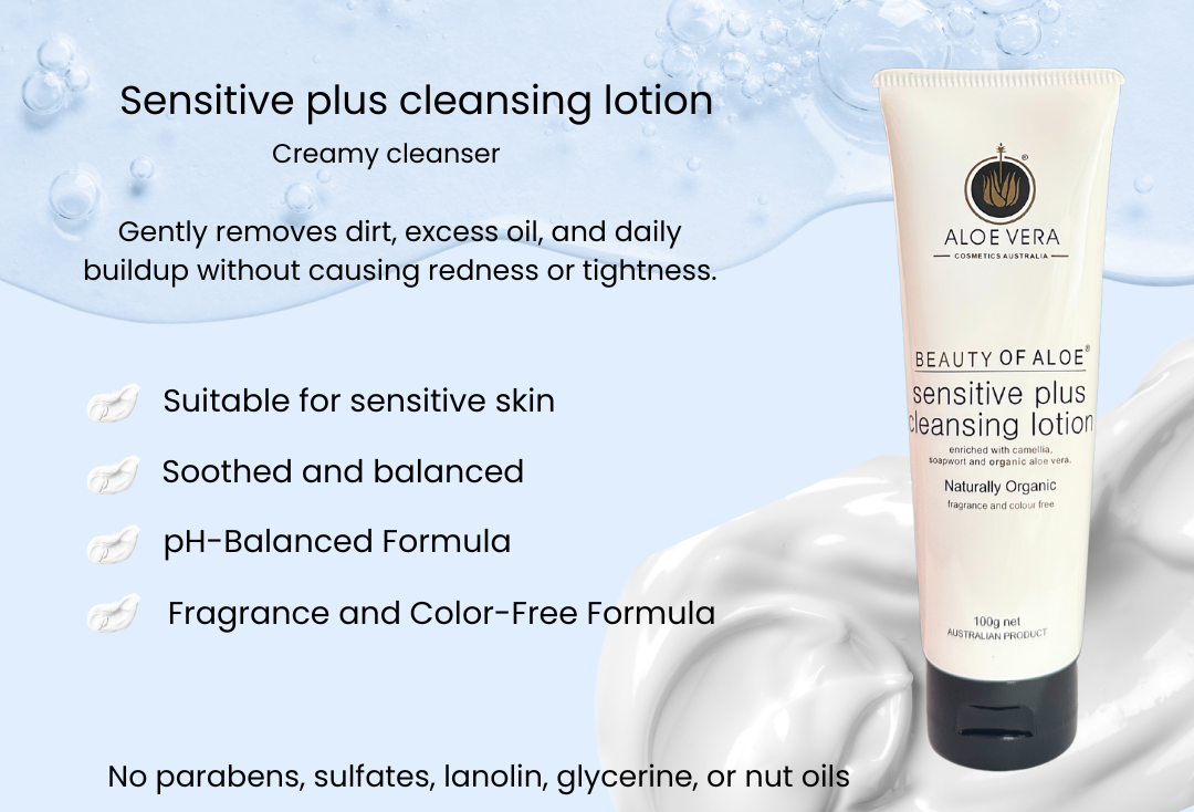 Sensitive Plus Cleansing Lotion, silky and creamy | BEAUTY OF ALOE™